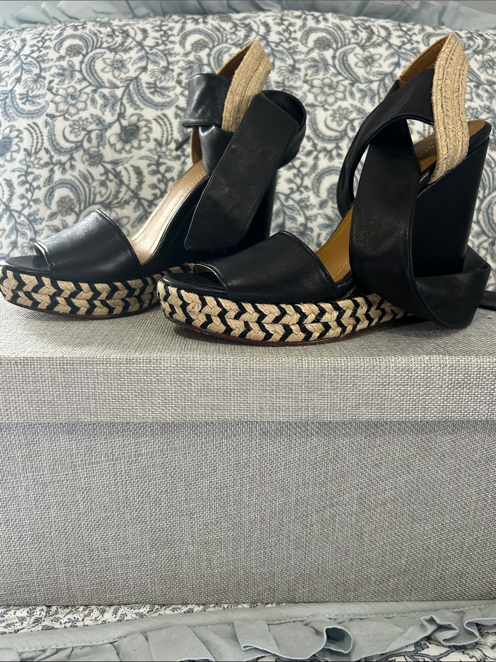 Polo Ralph Lauren Braided Espadrille Wedge Sandals